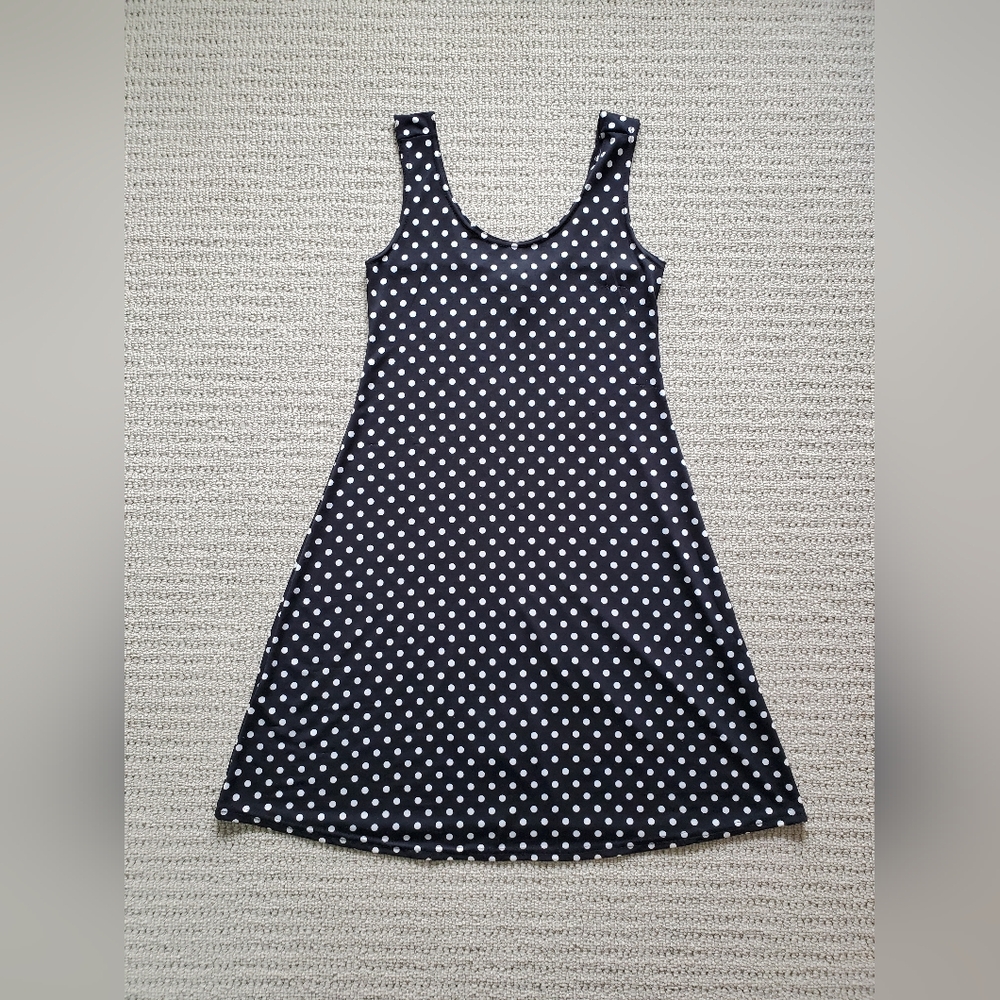 Gitane A-Line Sleeveless Polka Dot Mini Dress